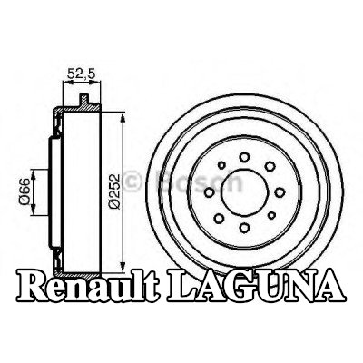 BOSCH أسطوانة الفرامل للمحور الخلفي, 278mm — 2000 Renault Laguna