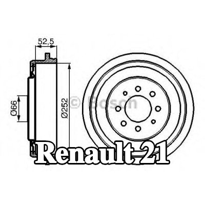 BOSCH أسطوانة الفرامل للمحور الخلفي, 278mm — Renault 21