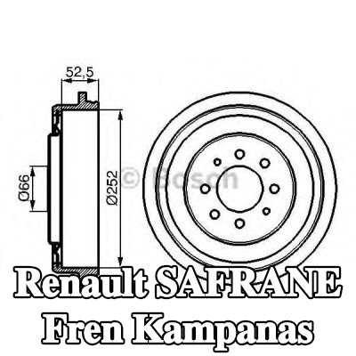 BOSCH Arka aks fren kampanası, 278mm — Renault Safrane