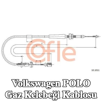 COFLE Gaz kelebeği kablosu — 1992 Volkswagen Polo