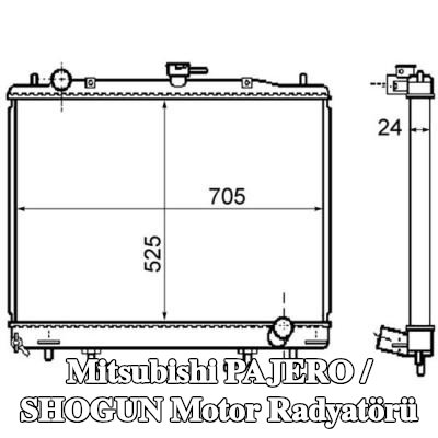 MAHLE Motor radyatörü — Mitsubishi Pajero / Shogun