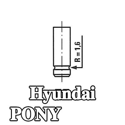 FRECCIA صمام العادم ساق الصمام المطلي بالنيتريد — Hyundai Pony