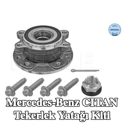 MEYLE Tekerlek yatağı kiti Ön Aks, entegre manyetik sensör halkalı, entegre tekerlek yatağı ile, sabitleme/montaj malzemesi ile — Mercedes-Benz Citan