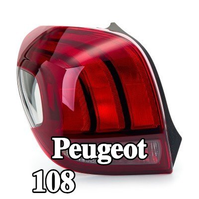 MAGNETI MARELLI المصباح الخلفي الأيسر, مع حامل لمبة, مع لمبات — Peugeot 108