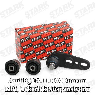 STARK Onarım kiti, tekerlek süspansiyonu Ön Aks Sağ, bilyeli mafsal ile, lastik yatağı ile — Audi Quattro