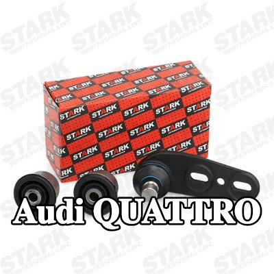 STARK طقم إصلاح, تعليق العجلة للمحور الأمامي الأيمن, مع وصلة كروية, مع حامل مطاطي — Audi Quattro