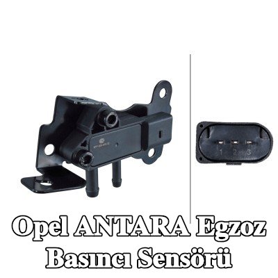 HELLA Kurum partikül filtresinden önceki egzoz basınç sensörü, tutma çerçeveli — 2012 Opel Antara