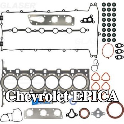 GLASER مجموعة حشيات كاملة, محرك مع مانع تسرب العمود المرفقي, مع أختام ساق الصمام — 2006 Chevrolet Epica