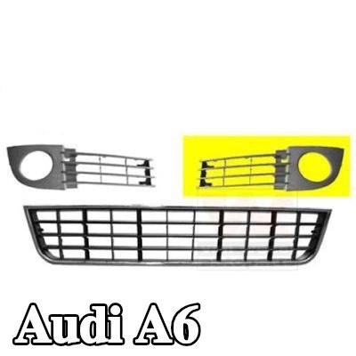 VAN WEZEL شبكة المصد الأيسر الأمامي, مع فتحة (فتحات) لمصابيح الضباب — 2000 Audi A6