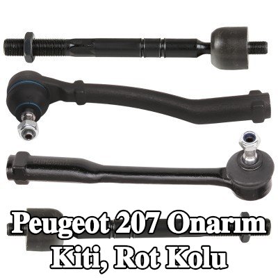 RIDEX Onarım Kiti, bağlantı çubuğu Ön Aks Sol, Ön Aks Sağ, aks mafsalı ile birlikte, direksiyon körüğü olmadan — Peugeot 207