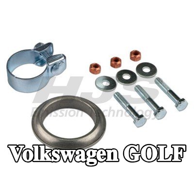 HJS طقم تركيب المحول الحفاز مع مشبك — 1995 Volkswagen Golf
