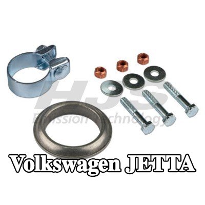 HJS طقم تركيب المحول الحفاز مع مشبك — 1990 Volkswagen Jetta