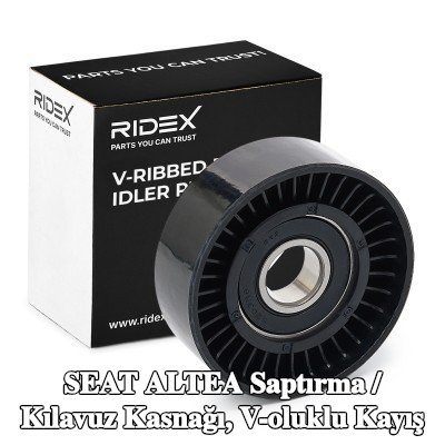RIDEX Saptırma / kılavuz kasnağı, V-ribbed belt Ø: 70mm, tutucu olmadan — 2004 SEAT Altea