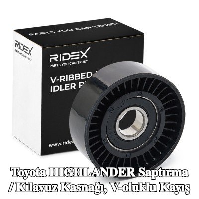 RIDEX Saptırma / kılavuz kasnağı, V-ribbed belt Ø: 70mm, tutucu olmadan — 2017 Toyota Highlander