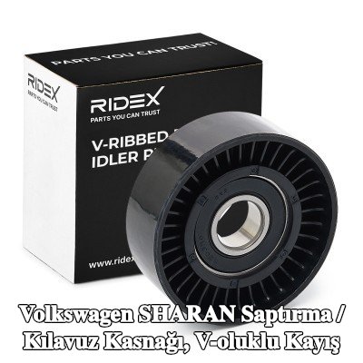 RIDEX Saptırma / kılavuz kasnağı, V-ribbed belt Ø: 70mm, tutucu olmadan — Volkswagen Sharan