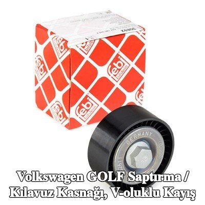 FEBI BILSTEIN Saptırma / kılavuz kasnağı, V-ribbed belt Outer Diameter: 65mm, vida ile — 2005 Volkswagen Golf