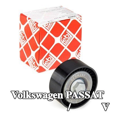 FEBI BILSTEIN بكرة الانحراف/التوجيه, V-ribbed belt Outer Diameter: 65mm, مع برغي — 2012 Volkswagen Passat