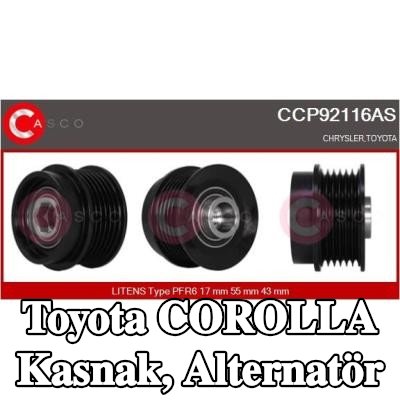 CASCO Kasnak, alternatör — Toyota Corolla