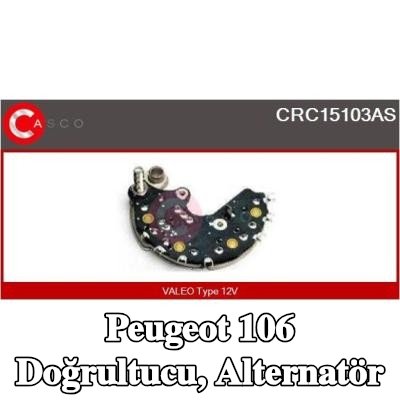 CASCO Doğrultucu, alternatör — Peugeot 106