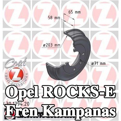 ZIMMERMANN Fren kampanas 239mm — Opel Rocks-e