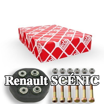FEBI BILSTEIN مقرنة عمود الدفع الأمامية, مع صواميل, مع مسامير/براغي, مع غسالات, توربو OE جديد — Renault Scénic