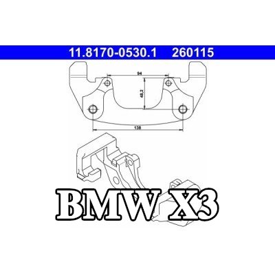 ATE حامل مكابح الفرامل — 2011 BMW X3