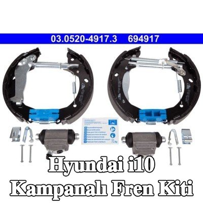 ATE Aksesuarları dahil tambur fren kiti, tekerlek fren silindiri ile, Orijinal ATE TopKit — Hyundai i10