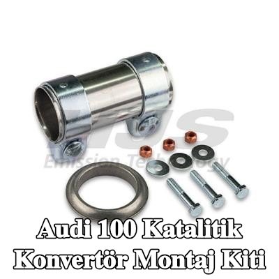 HJS Boru konektörlü katalitik konvertör montaj kiti — Audi 100