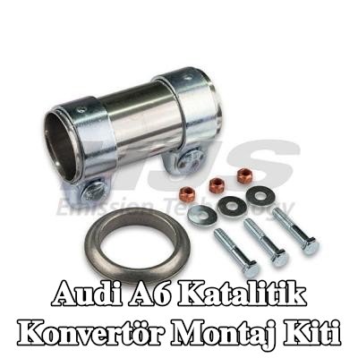 HJS Boru konektörlü katalitik konvertör montaj kiti — 1995 Audi A6