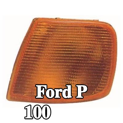 ABAKUS مؤشر جانبي أمامي أيسر, أصفر, بدون لمبة, بدون حامل لمبة — Ford P 100