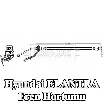 BORG & BECK Fren hortumu 303mm — Hyundai Elantra