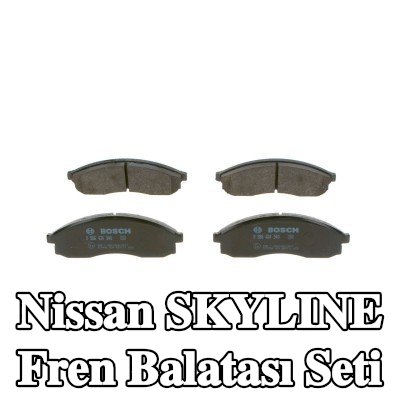 BOSCH Fren balatası seti 17, 5mm, gıcırtı önleyici plaka ile, montaj kılavuzu ile — 2000 Nissan Skyline