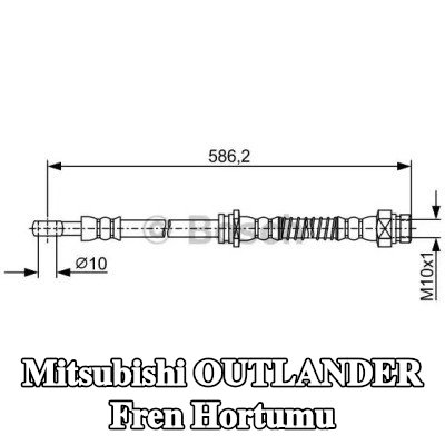 BOSCH Fren hortumu 575mm — 2003 Mitsubishi Outlander