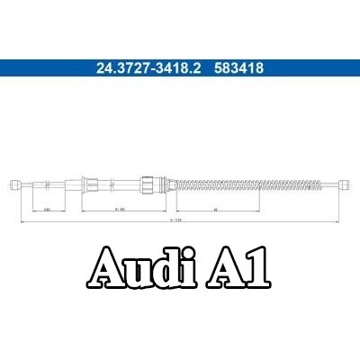 ATE كابل فرامل اليد 1720mm — Audi A1