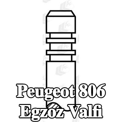 AE Egzoz valfi Krom kaplı valf gövdesi, Sertleştirilmiş valf sapı ucu — Peugeot 806