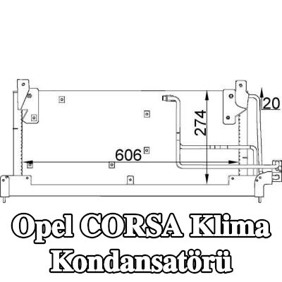 MAHLE Sızdırmazlık halkalı klima kondansatörü, kurutucu olmadan — 1993 Opel Corsa