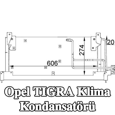 MAHLE Sızdırmazlık halkalı klima kondansatörü, kurutucu olmadan — 2000 Opel Tigra