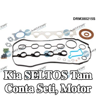 DR.MOTOR AUTOMOTIVE Tam Conta Seti, krank mili contalı motor, valf kapağı contası ile, valf gövdesi contalı, silindir kafası contası olmadan, egzoz manifoldu contası ile (ler), emme manifoldu contası/contaları ile — Kia Seltos