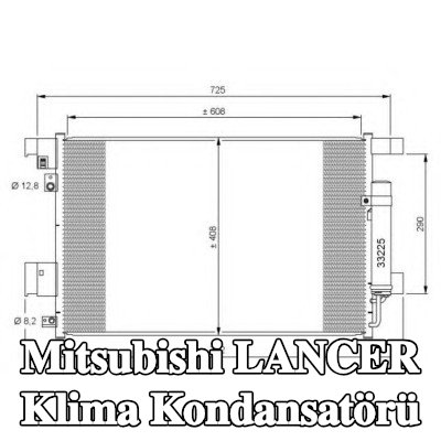 NRF Klima kondansatörü EASY FIT, kurutuculu, conta halkası ile, azot dolgulu — Mitsubishi Lancer