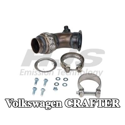 HJS أنبوب إصلاح, محول حفاز قبل المحول الحفاز, قبل مرشح جسيمات السخام, مع مواد تثبيت — Volkswagen Crafter