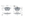 BOSCH Fren balatası seti 19, 6mm, gıcırtı önleyici plaka ile, montaj kılavuzu ile, piston klipsli — 2000 Ford Galaxy (11)