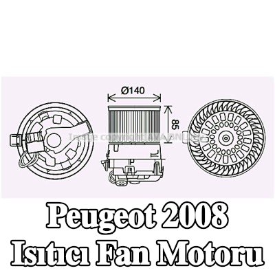 PRASCO Isıtıcı fan motoru — Peugeot 2008