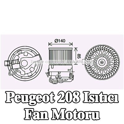 PRASCO Isıtıcı fan motoru — Peugeot 208