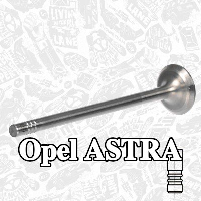 ET ENGINETEAM صمام العادم مقعد الصمام المصفح, صمام مطلي بالكروم, طرف ساق الصمام المقوى — Opel Astra