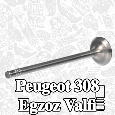 ET ENGINETEAM Egzoz valfi, zırhlı valf yuvası, Krom kaplı valf gövdesi, Sertleştirilmiş valf sapı ucu — Peugeot 308