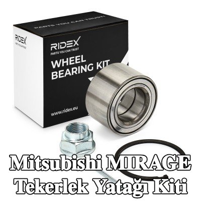 RIDEX Tekerlek yatağı kiti Ön aks her iki taraf, entegre ABS sensörü ile — Mitsubishi Mirage