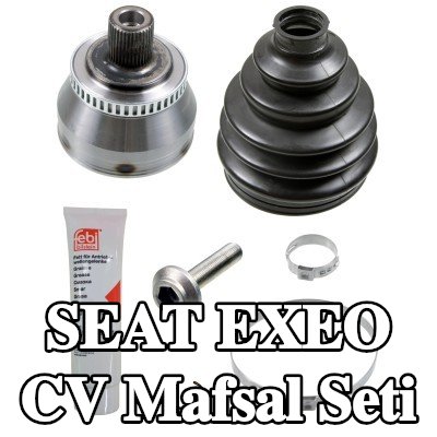 FEBI BILSTEIN Sağ ön aks CV mafsal kiti, Tekerlek Tarafı, vida ile, gres ile — SEAT Exeo