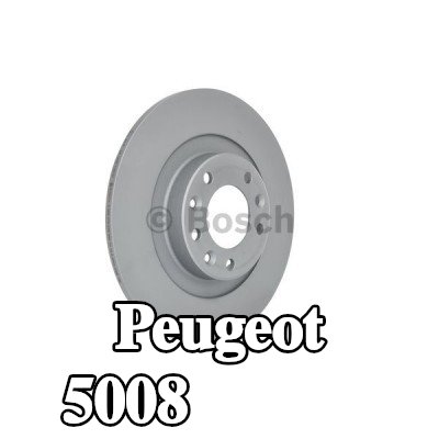 BOSCH القطر الخارجي لقرص المكابح: 290mm, صلب, مطلي, مع مسامير/براغي — Peugeot 5008