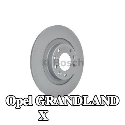 BOSCH القطر الخارجي لقرص المكابح: 290mm, صلب, مطلي, مع مسامير/براغي — Opel Grandland X