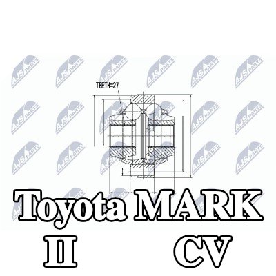 NTY طقم وصلة CV للمحور الأمامي الأيمن — 2000 Toyota Mark Ii